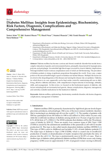 Biochemistry of Diabetes Mellitus