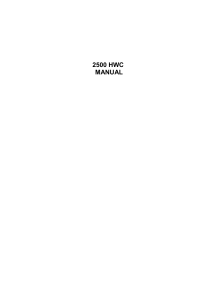 Maxwell 2500 HWC Manual