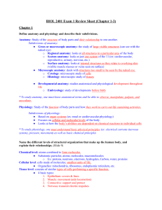 BIOL 2401 Exam 1 Review (Updates)