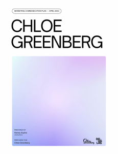 Chloe Greenberg Marketing Communication Plan - Harvey Aquino