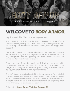 Body Armor - MMA Training Program - Phil Daru