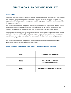 Succession Plan Options Template