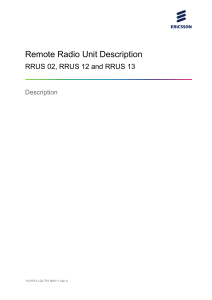 Remote Radio Unit Description RRUS 02 RR