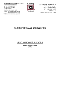 AL MIMARI U-Value Calculation: Windows & Doors