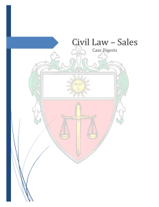 Law on Sales Case Digest