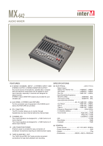 interm-mx642-audio-mixer features-specifications-blockdiagram
