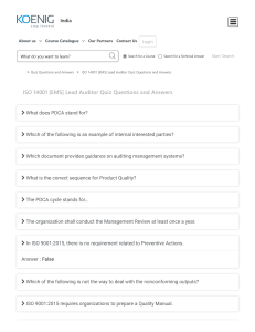 ISO 14001 [EMS] Lead Auditor Quiz Questions and Answers   Koenig Solutions