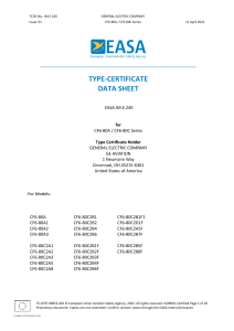 EASA CF6-80A / CF6-80C Series TYPE-CERTIFICATE DATA SHEET