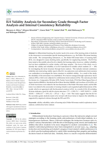 ILS Validity Analysis for Secondary Grade Students