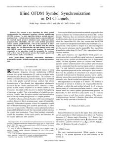 Blind OFDM symbol synchronization in ISI channels