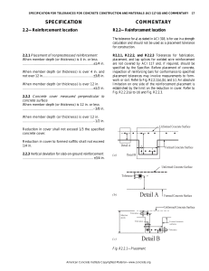 117-10  Specification for Tolerances for Concrete Construction and Materials
