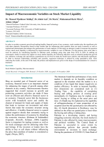 IMPACT OF MACROECONOMIC VARIABLES     ON STOCK MARKET LIQUIDITY final manuscript---AL