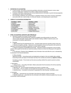 Accounting Principles & Concepts Overview