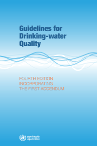 WHO Guidelines for Drinking-water Qualiy - 4th Edition incl 1st Addendum
