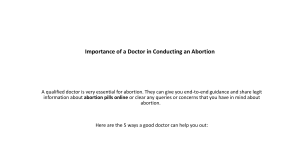 Importance of a Doctor in Conducting an Abortion