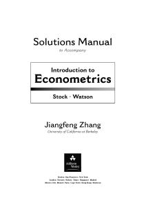 Solutions Manual to stock and watson eco