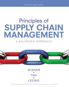 Principles of Supply chain management