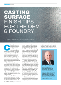 Casting Surface Finish Tips for the OEM and Foundry