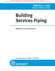 ASME B 31.9 Building services piping
