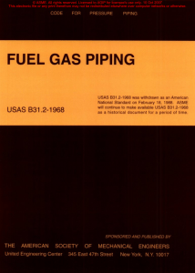 ASME B 31.2 FUEL GAS PIPING