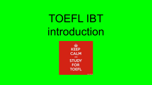 TOEFL IBT introduction