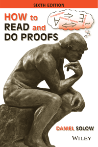 How to Read and Do Proofs by Daniel Solow