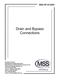 MSS SP-45 (2020) Drain and Bypass Connections