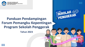 Panduan Pendampingan Forum Pemangku Kepentingan Sekolah Penggerak