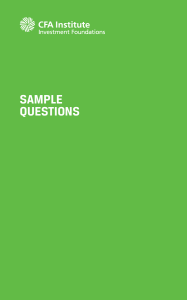 sample questions - CFA Institute