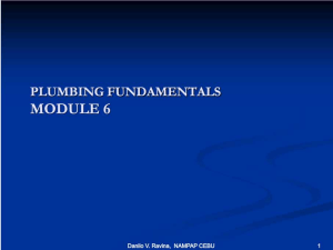 TOPIC 4 - PLUMBING SYSTEMS