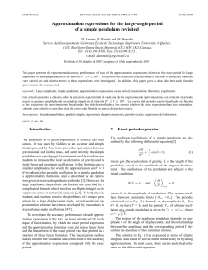 Revista Mexicana de Fisica - E54 (1) 59–64 - Amrani, Paradis  Beaudin - Approximation expressions for the large-angle period