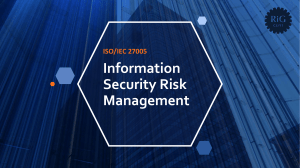 ISO IEC 27005 Information Security Risk Management