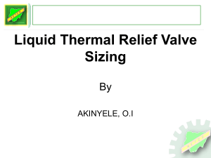 Liquid Thermal Relief Valve Sizing