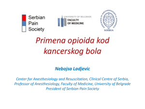 Primena opioida kod kancerskog bola Novi Sad 25.05.2023.