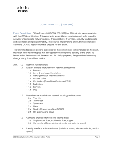 CCNA Exam Objectives
