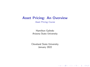 Asset Pricing