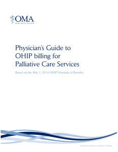 Physician's Guide to OHIP Billing for Palliative Care Services