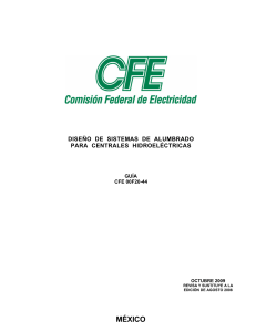 CFE 00F20-44 - DISEÑO DE SISTEMAS DE ALUMBRADO PARA CENTRALES HIDROELÉCTRICAS