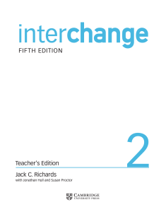 Cambridge Interchange 2 Teacher 39 s Book 5th Edition