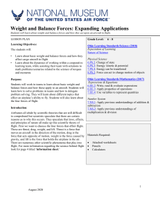 Weight and Balance Forces Expanding Applications