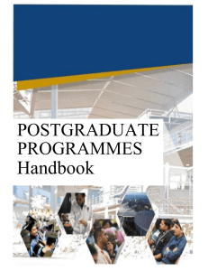 PG Programmes Handbook- UTP