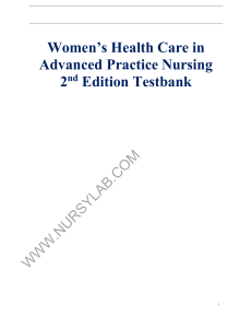 Women's Health Care Testbank, 2nd Ed