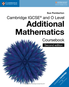 12261 Cambridge IGCSE and O Level Additional Mathematics Second