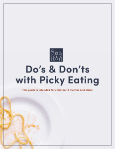 Solid Starts - Do's and Dont's with Picky Eating