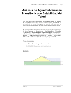 Tutorial 19 - Transient Slope Stability (Spanish)