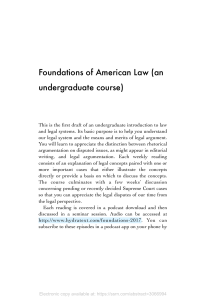 Foundations of American Law