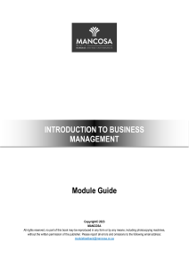 Generic - Introduction to Business Management