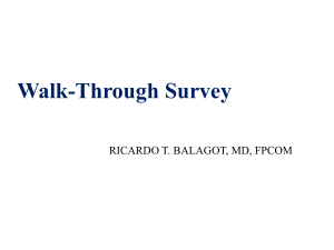 WALK THROUGH SURVEY