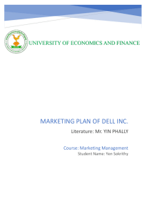 Marketing Plan of dell inc