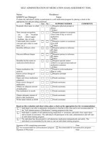 Self-administration of Medication